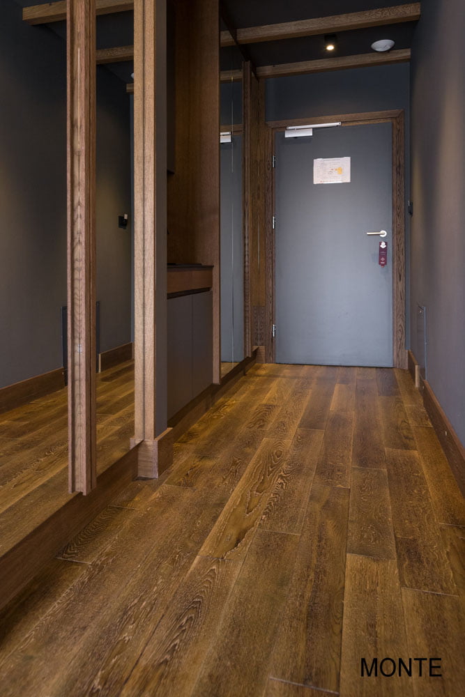 Podłogi drewniane w stylu naturalnych, standardowych desek drewnianych w kolorze MONTE